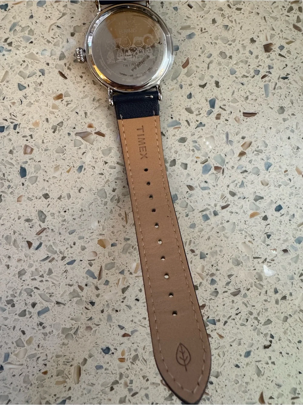 Timex Navy Dial Peanuts Pumpkin Watch with Blue Strap EUC